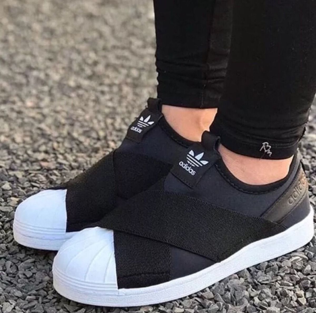 tênis adidas slip on elástico rosa