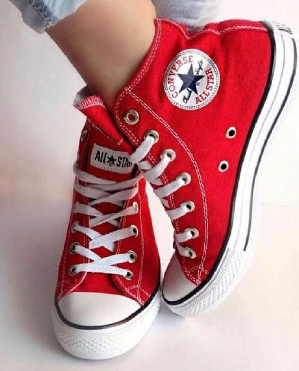 all star cano alto vermelho