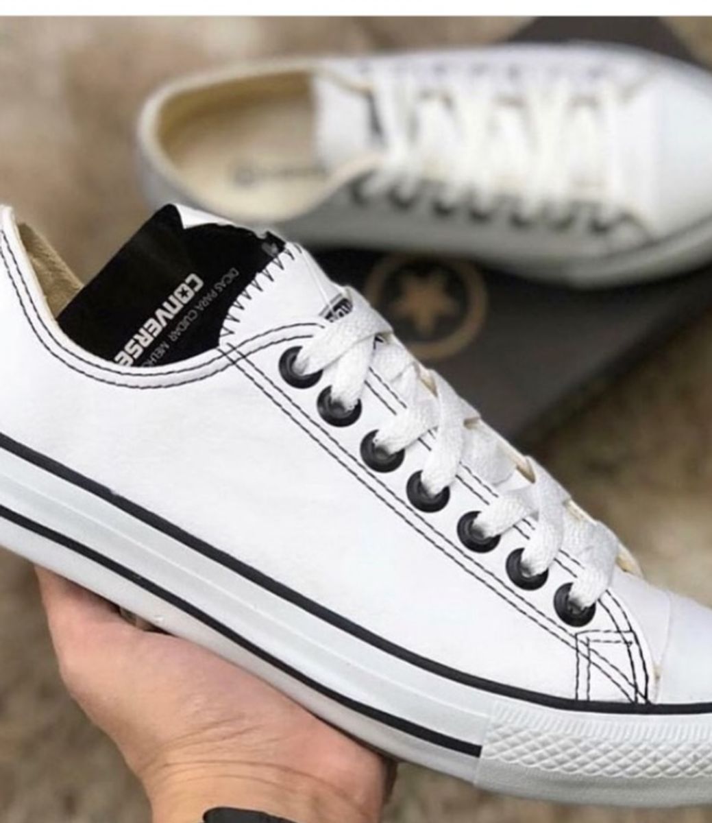 tenis branco feminino all star couro