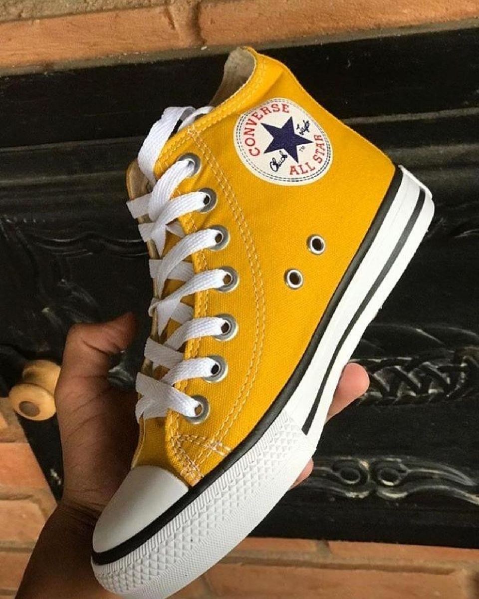 tenis all star amarelo mostarda