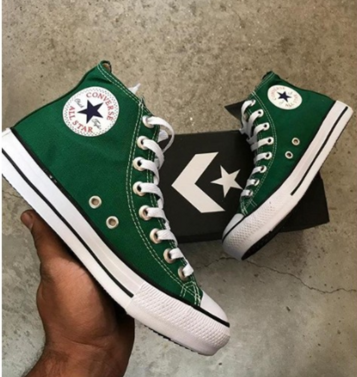 all star cano medio verde militar