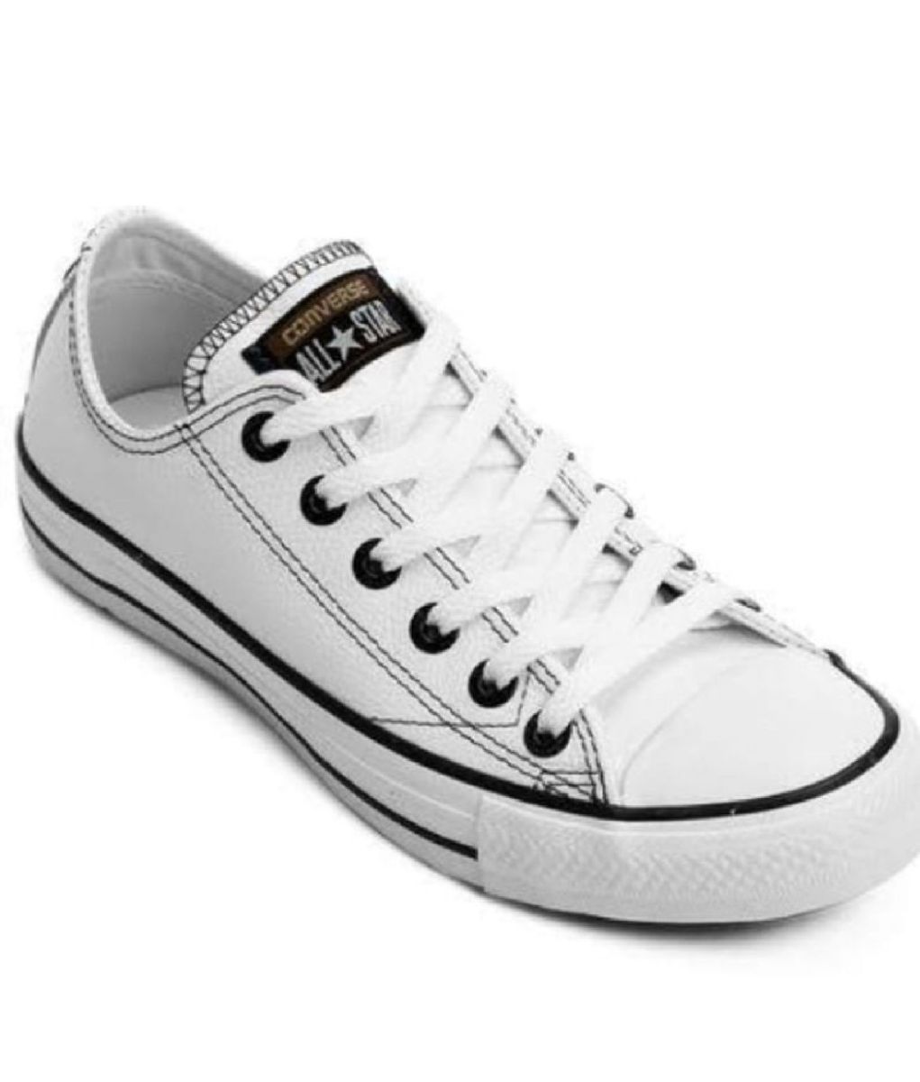 tenis all star em couro branco
