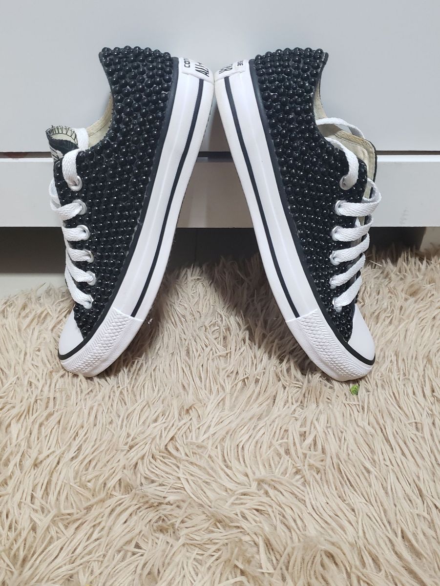 all star customizado preto