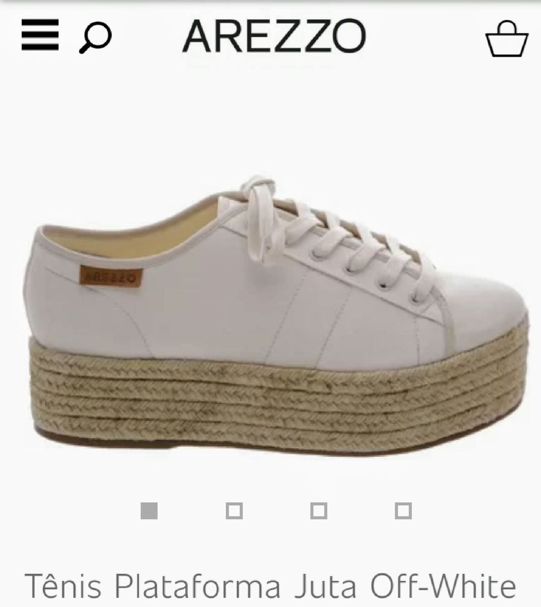 tenis plataforma feminino arezzo