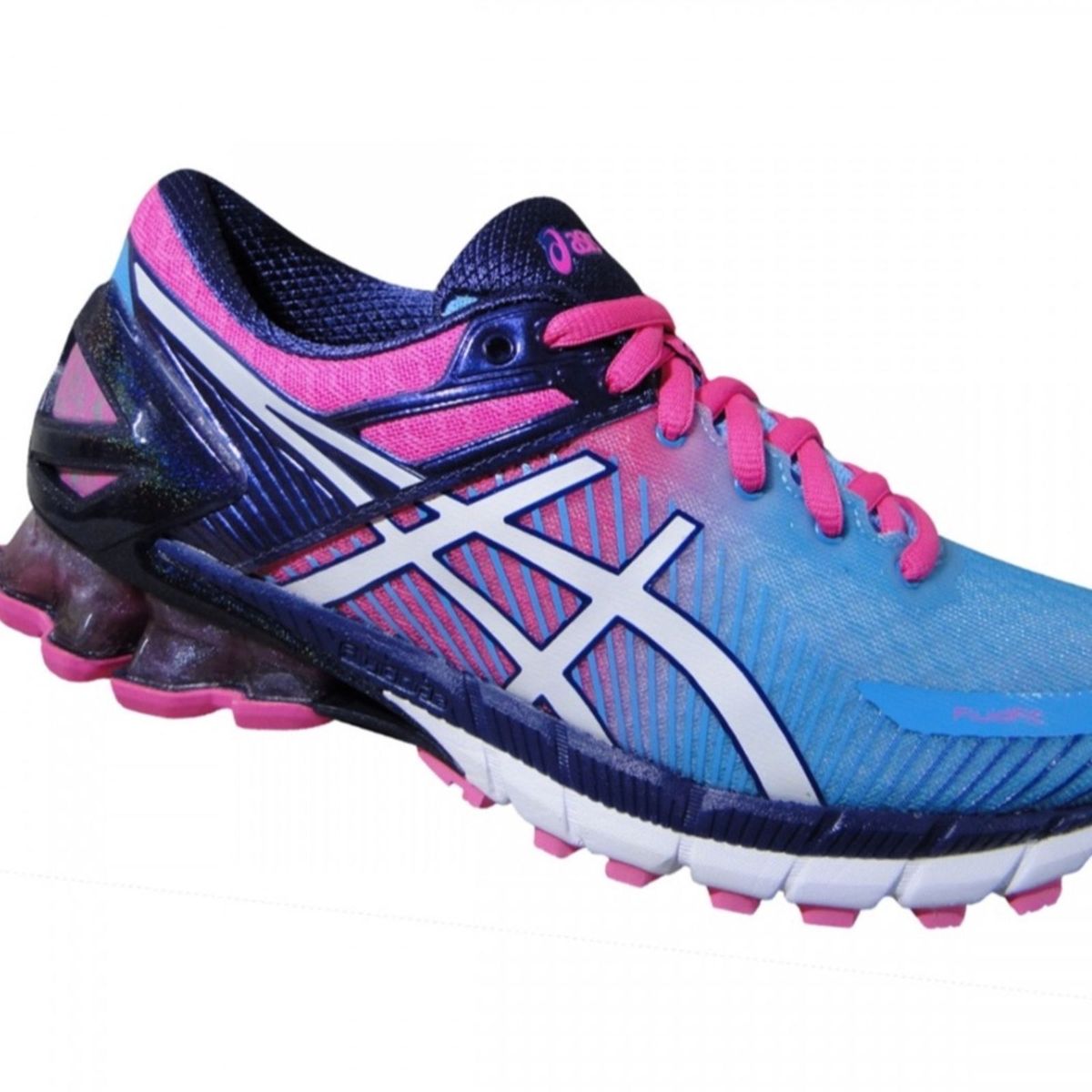 tênis asics gel kinsei 6 feminino azul e rosa