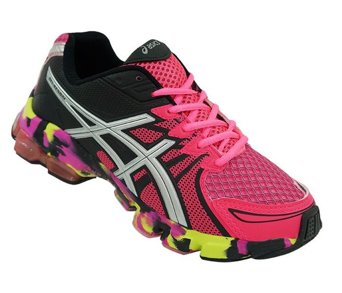 asics rosa e preto