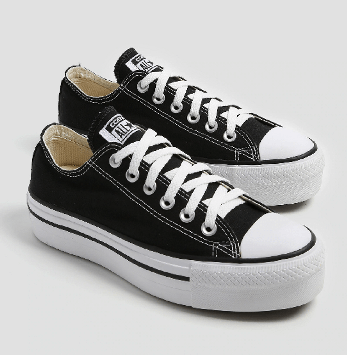 tenis all star plataforma preto