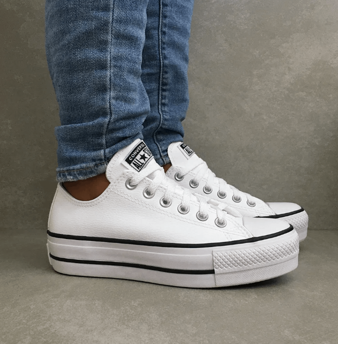 converse all star branco plataforma