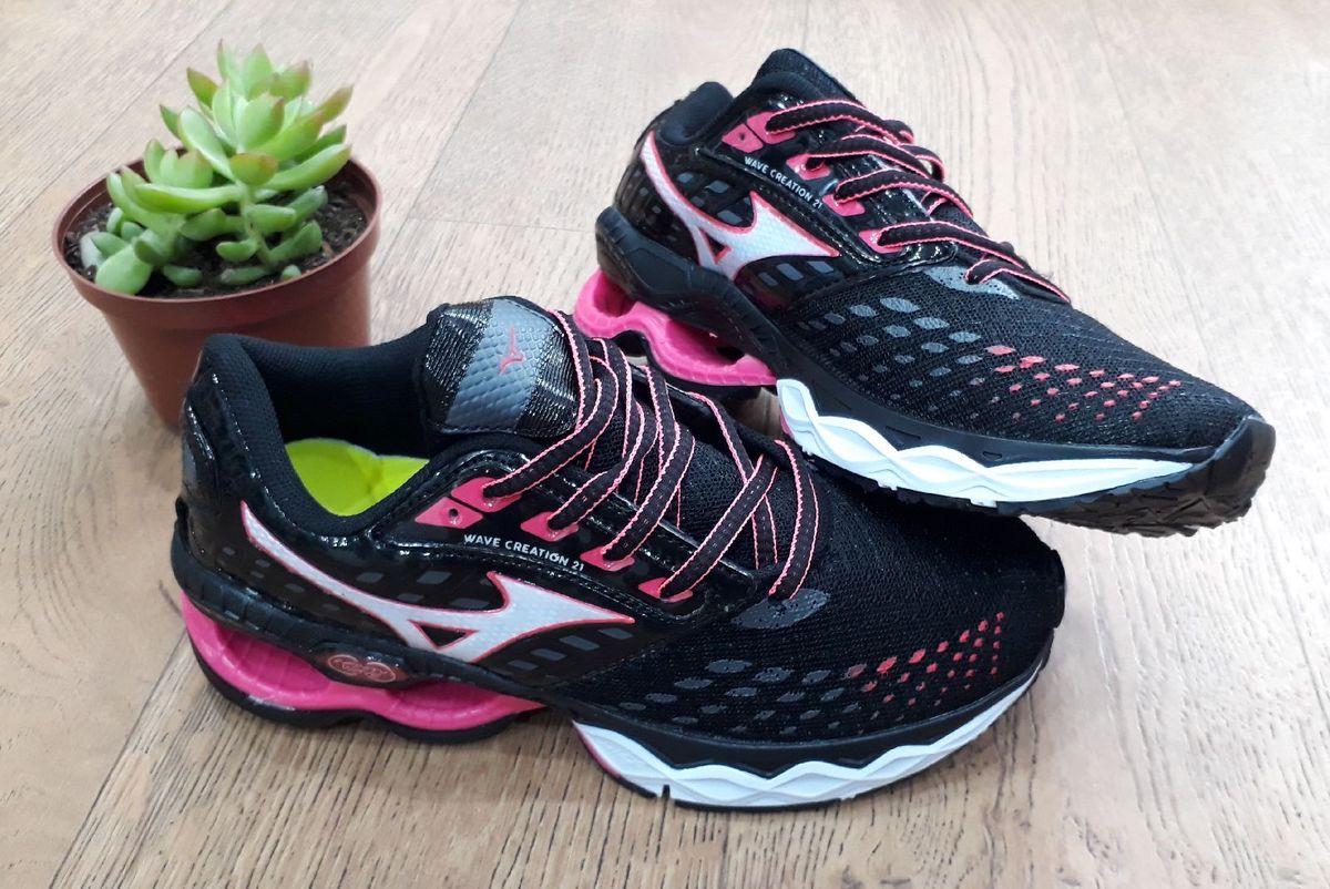 mizuno preto e rosa feminino
