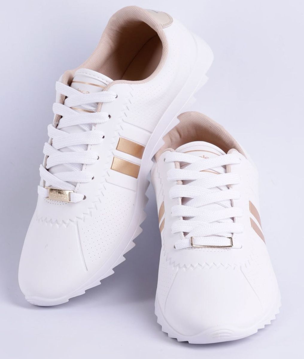 tênis moleca sport dourado