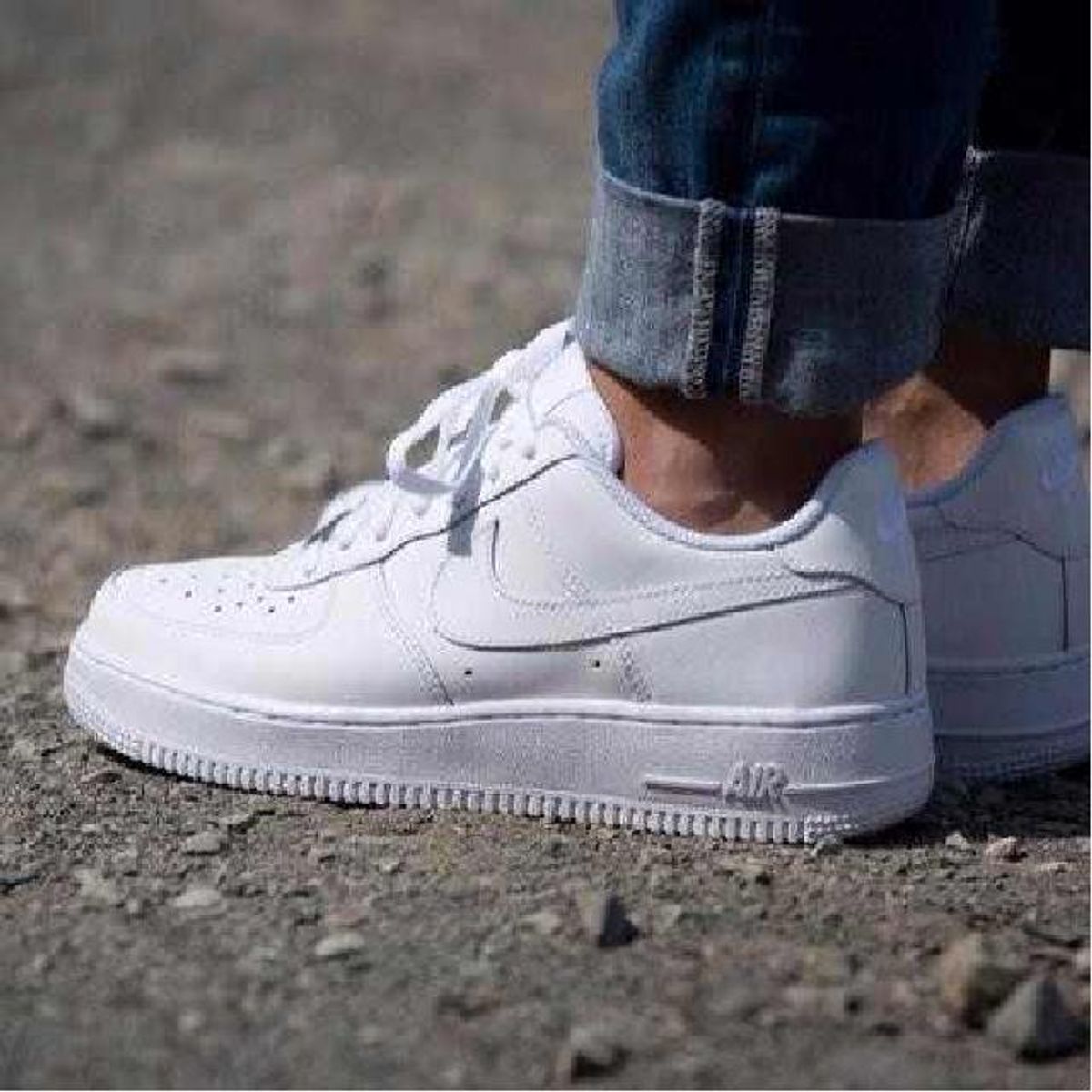 nike branco couro