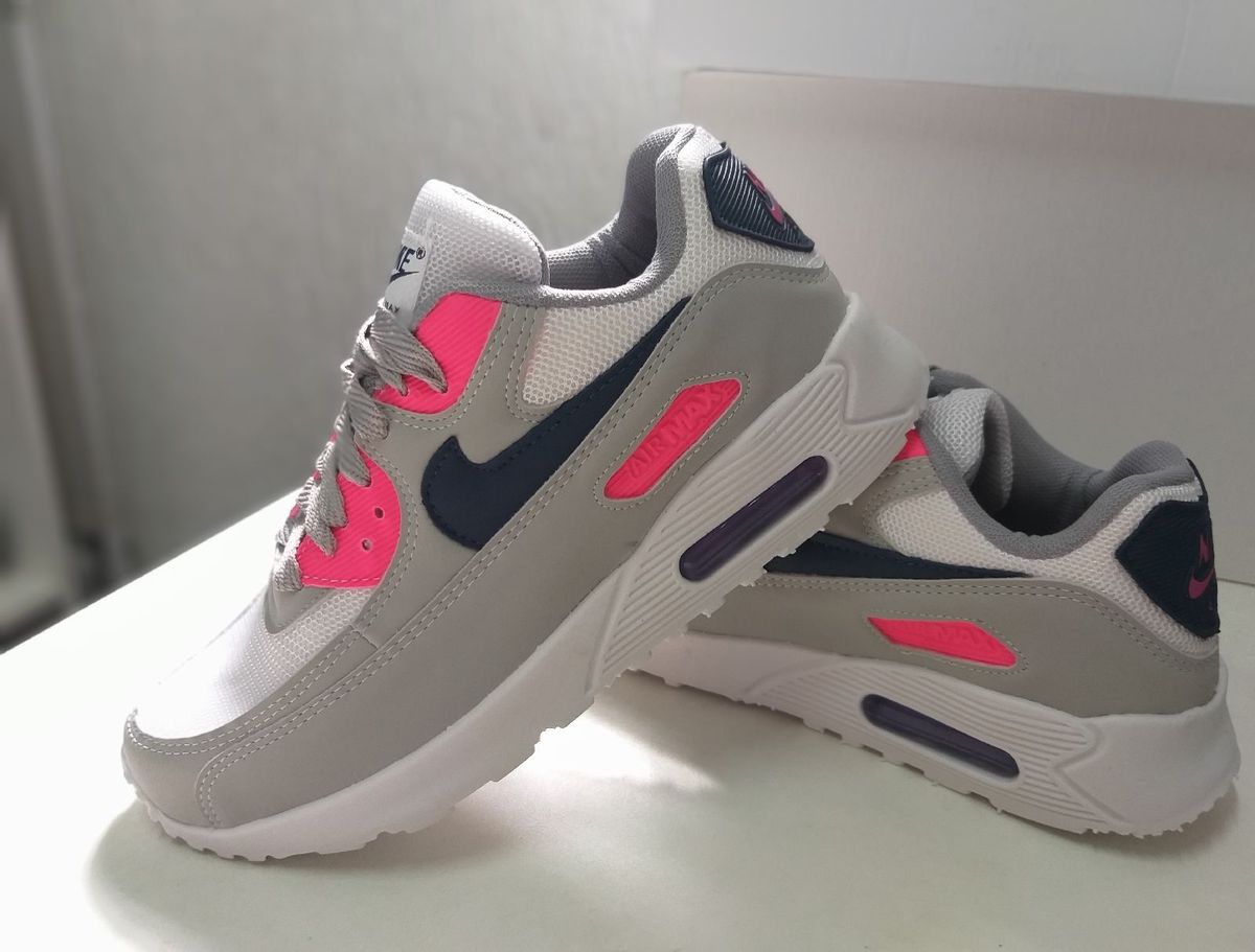 air max cinza e rosa