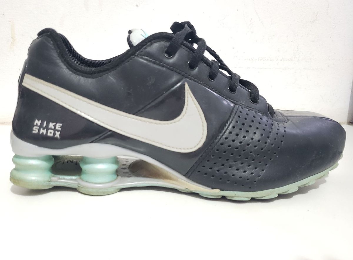 nike shox preto e verde