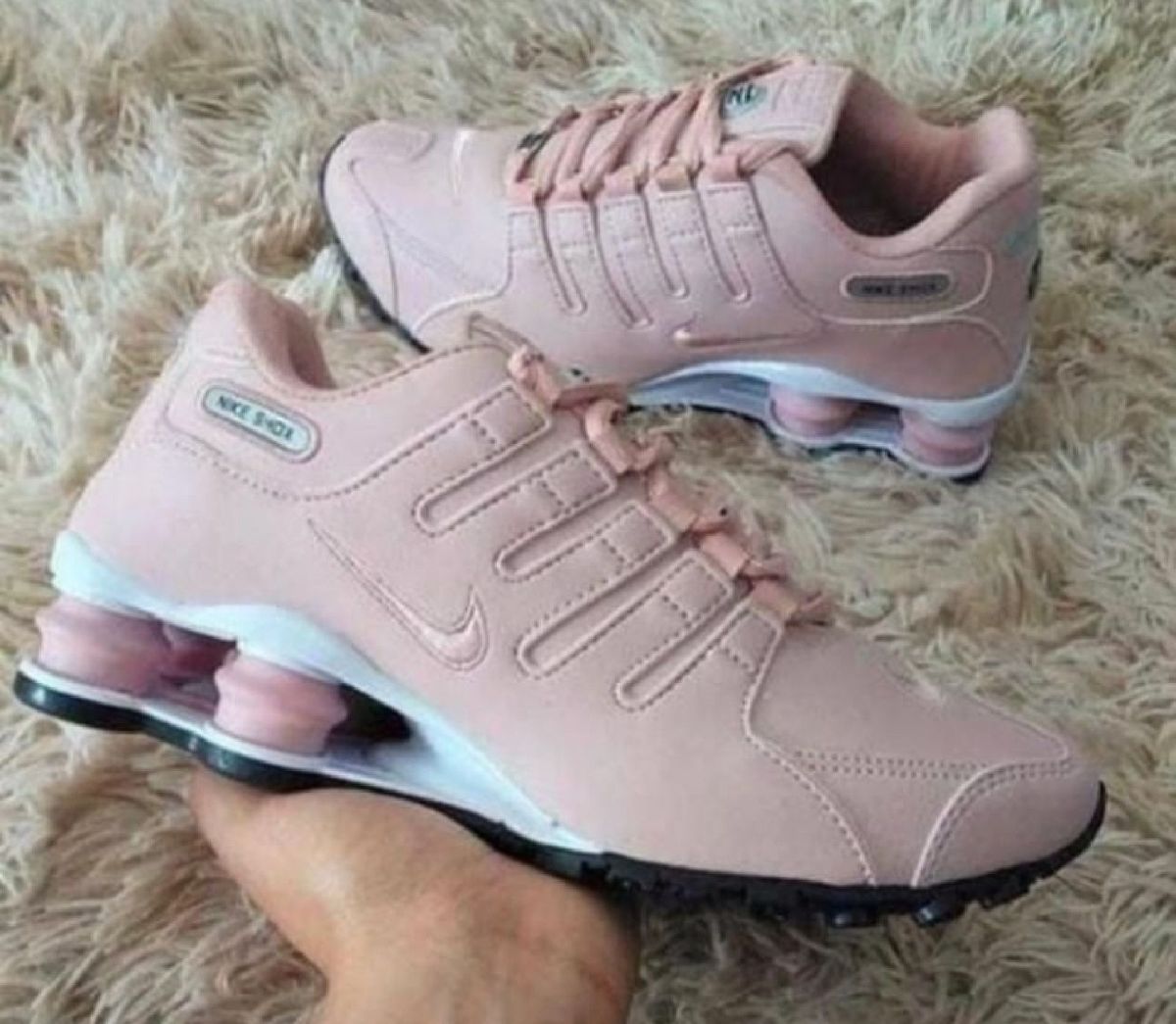 nike shox feminino rosa bebe