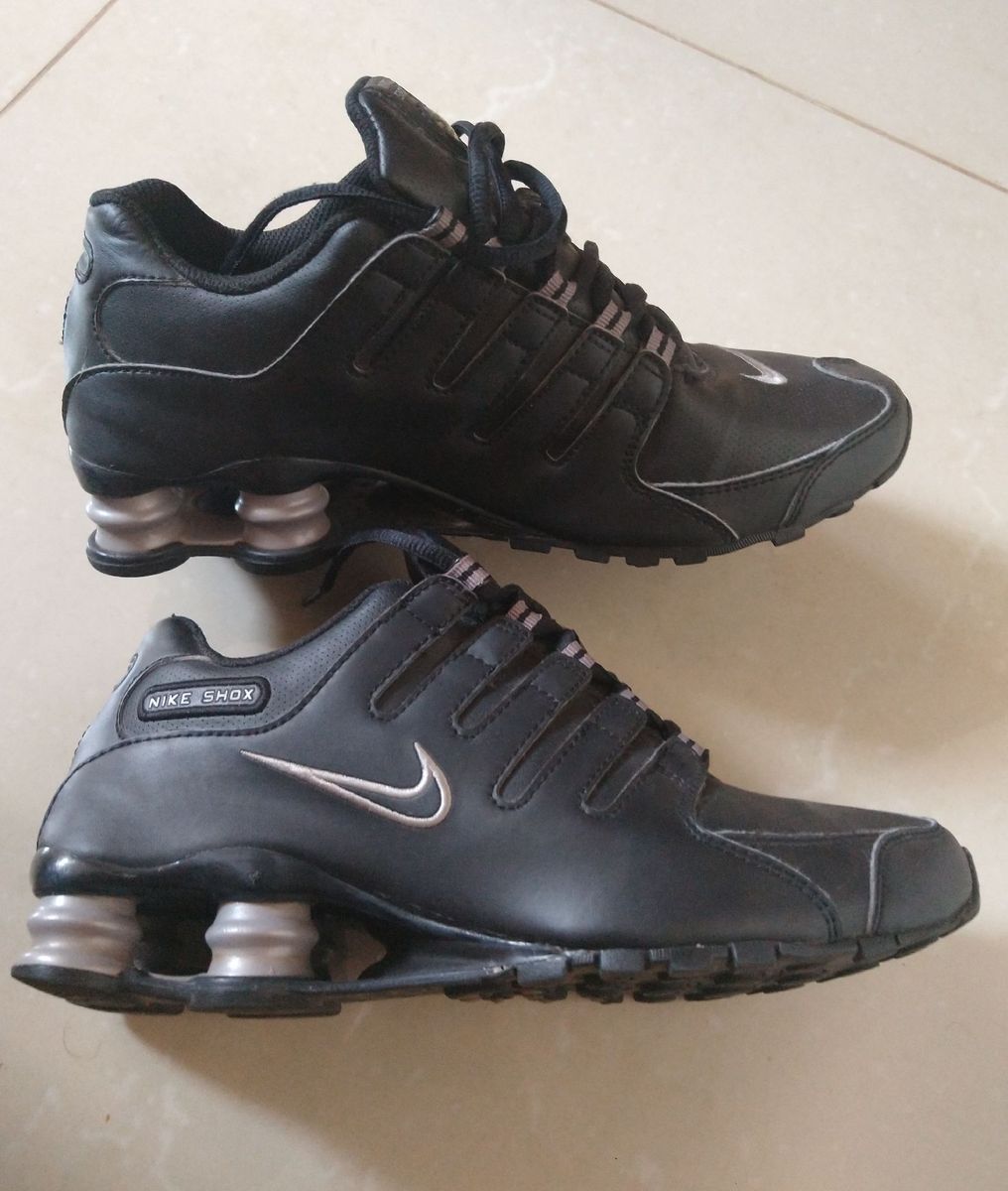 nike shox branco couro