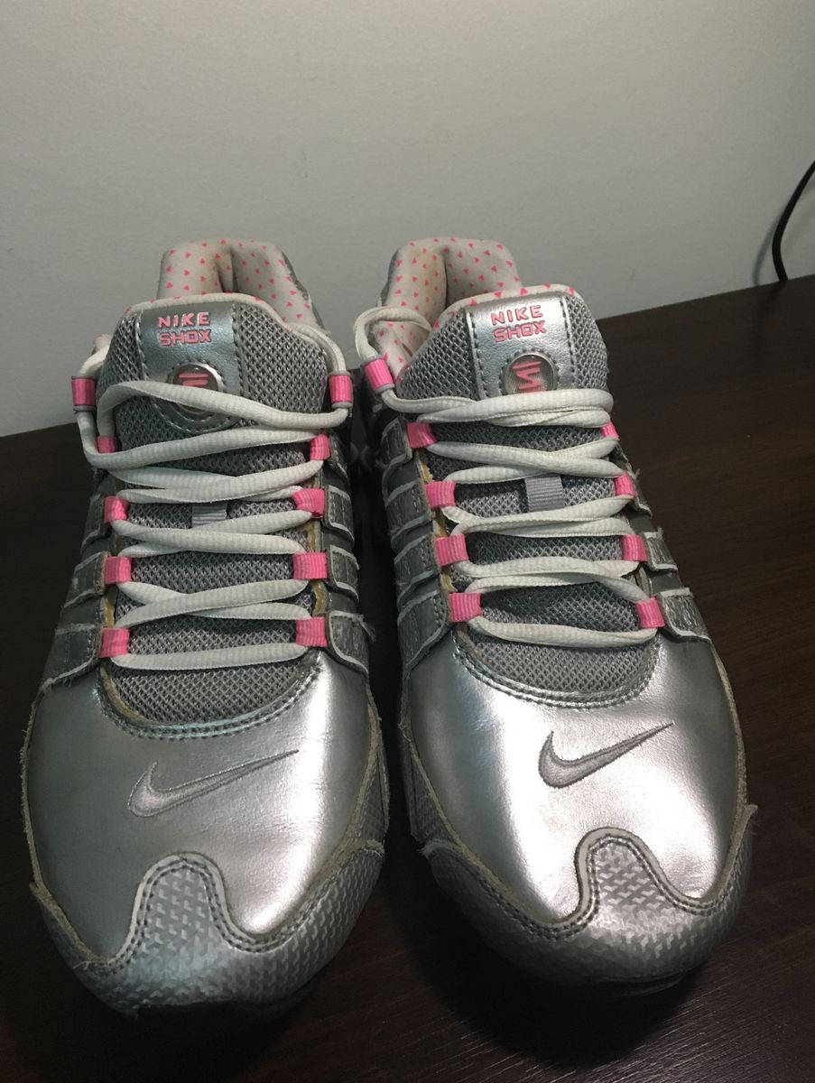 tenis nike shox prata
