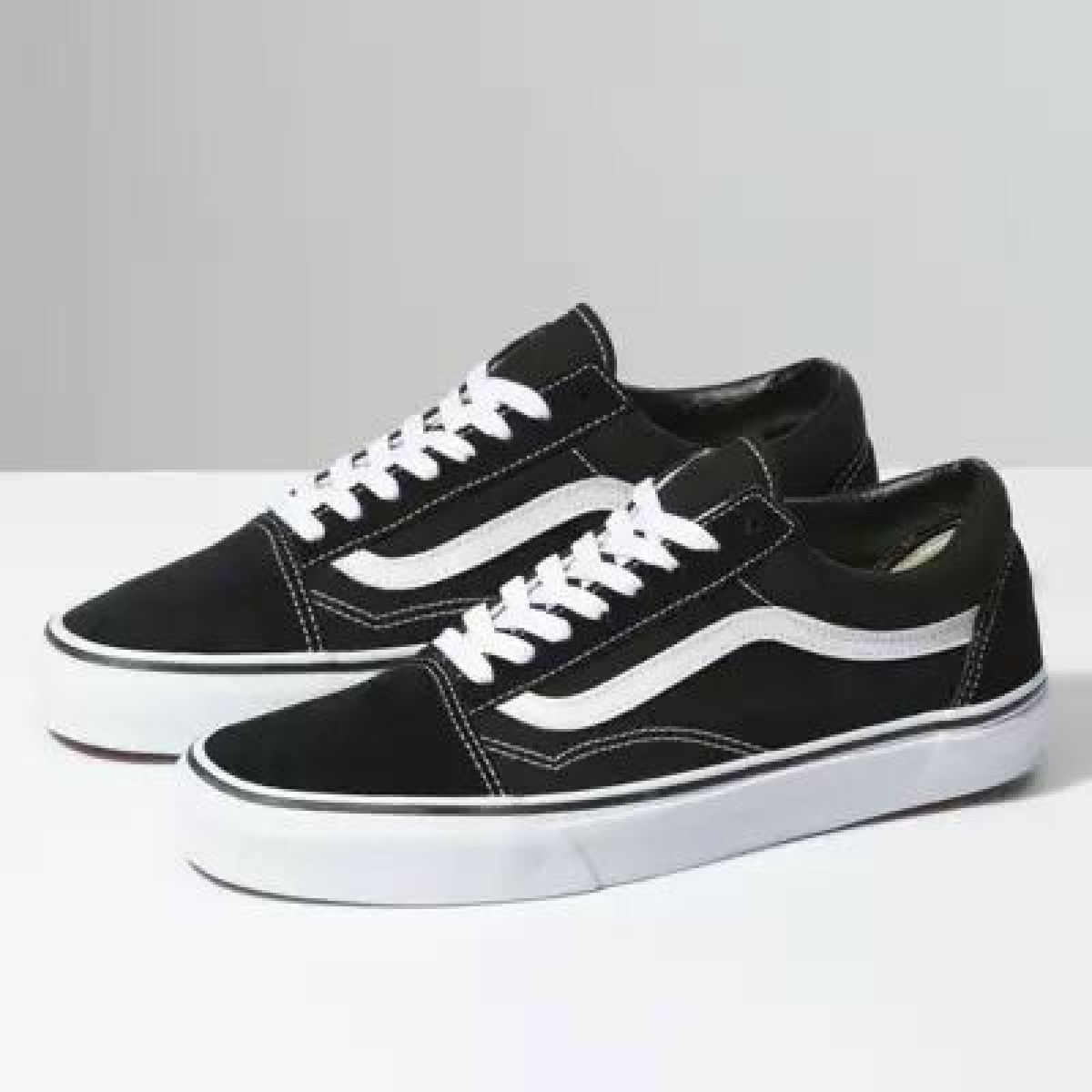 tenis vans feminino branco e preto