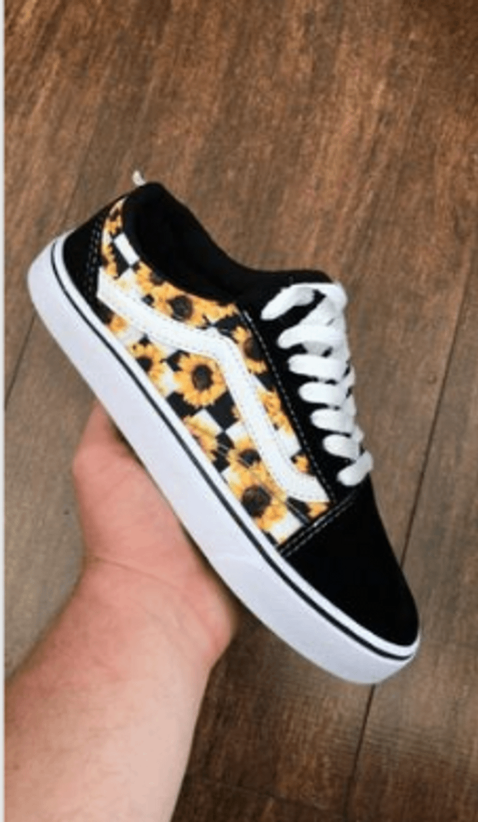 tênis da vans de girassol