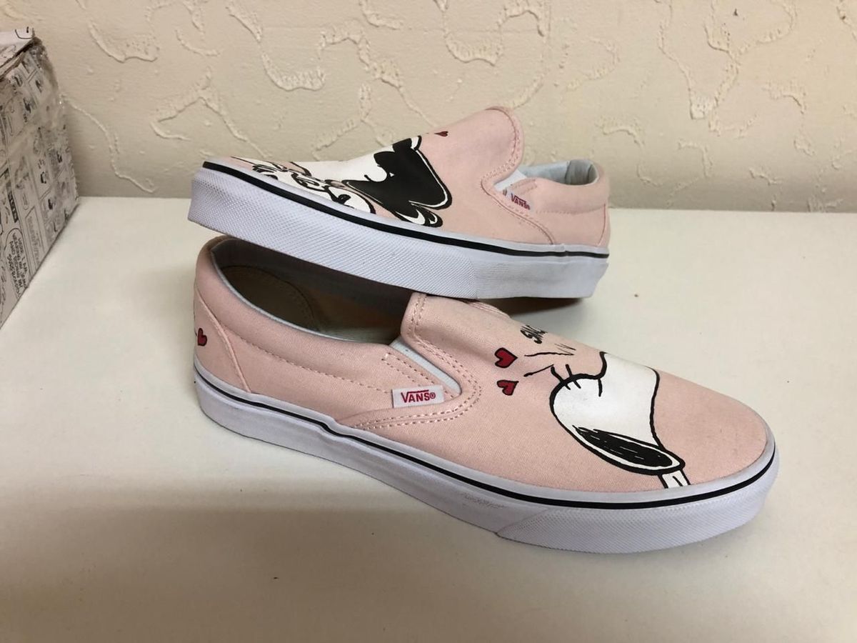 tenis vans snoopy rosa