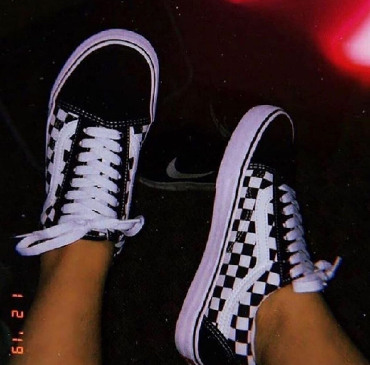 tenis vans xadrez colorido