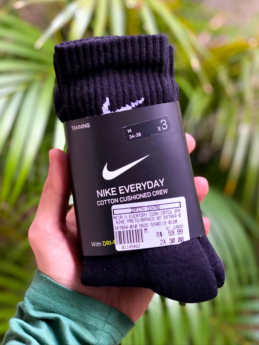 meia nike cushion