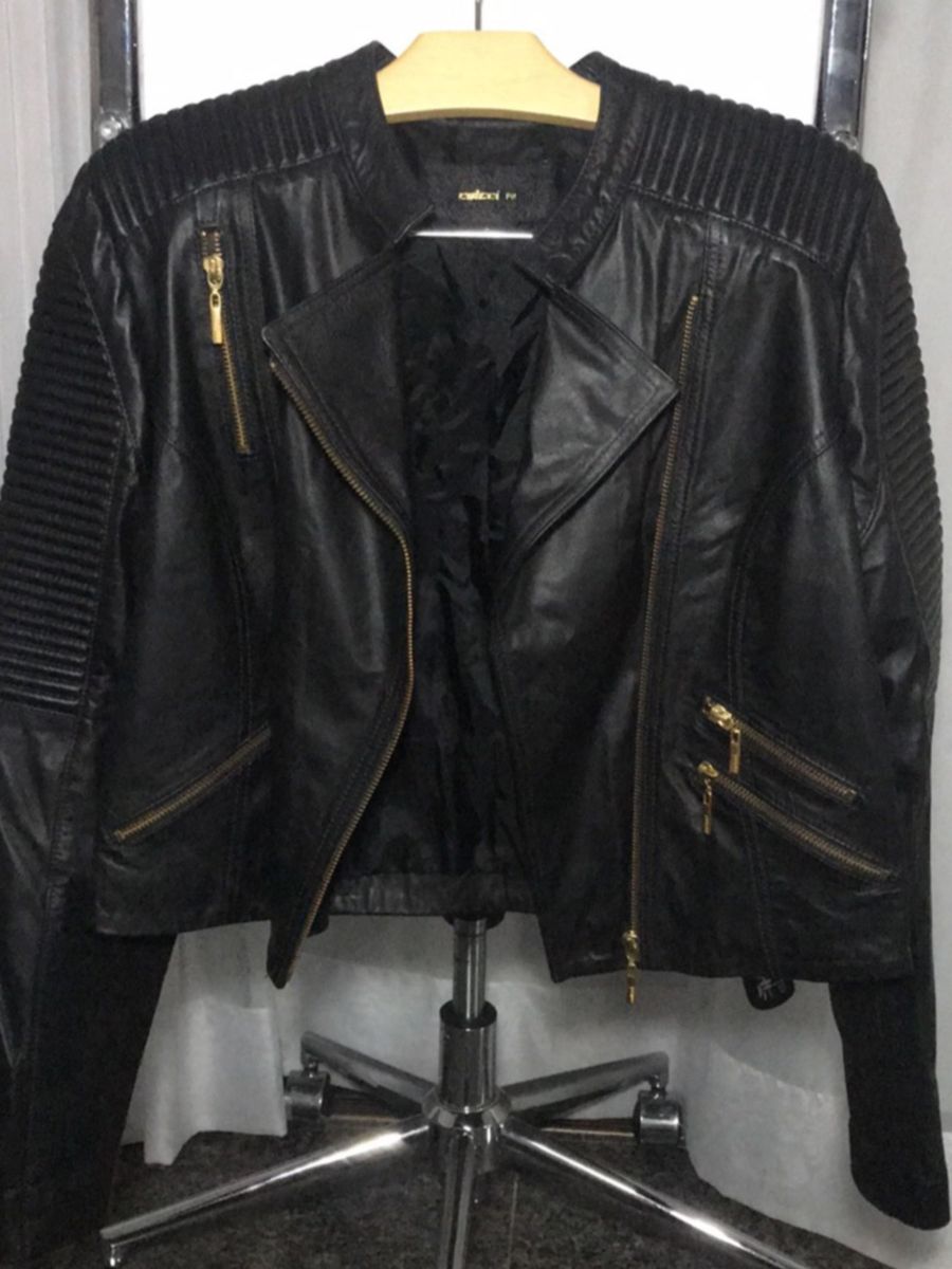 jaqueta de couro masculina colcci