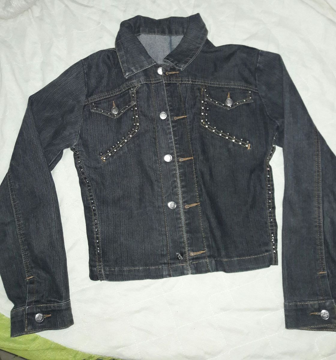 jaqueta jeans acinturada