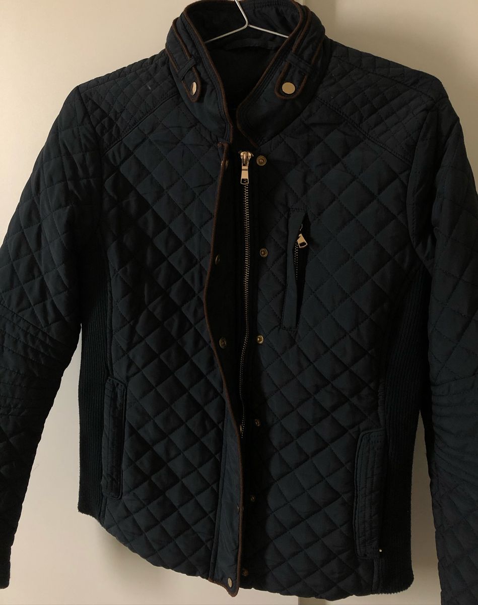 jaqueta matelasse azul marinho