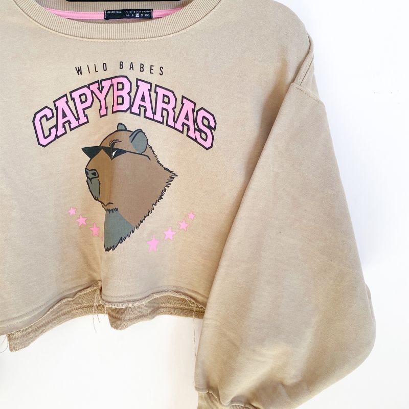 Moletom Cropped Manga Oversized Renner | Blusa Feminina Renner Nunca Usado 48366910 | enjoei