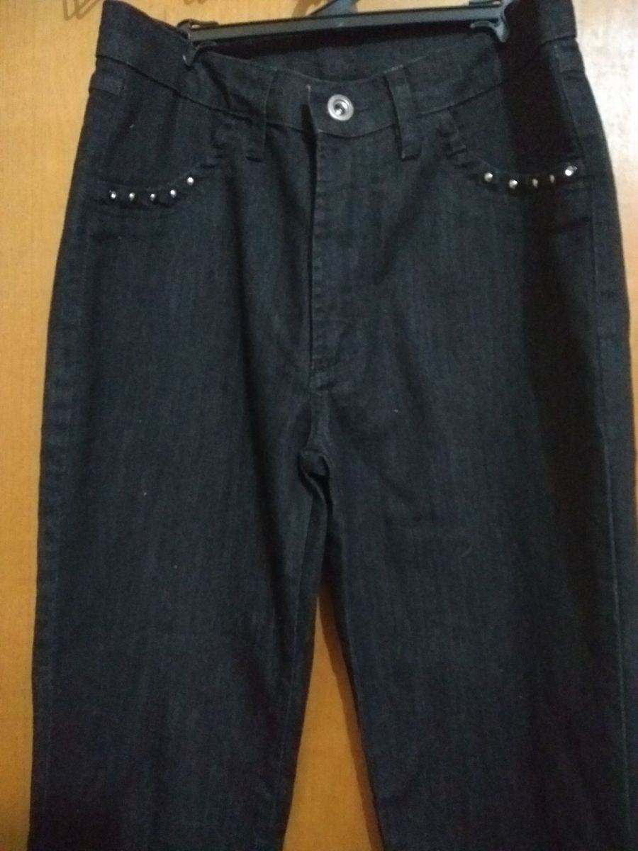 calça jeans cos alto preta