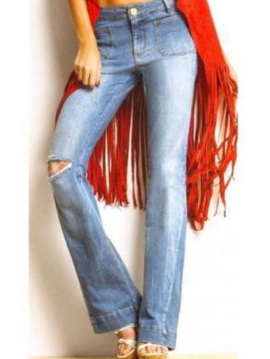 calça flare 34