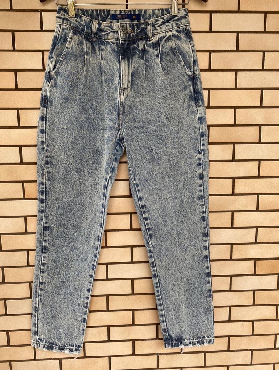 calça jeans marmorizada feminina