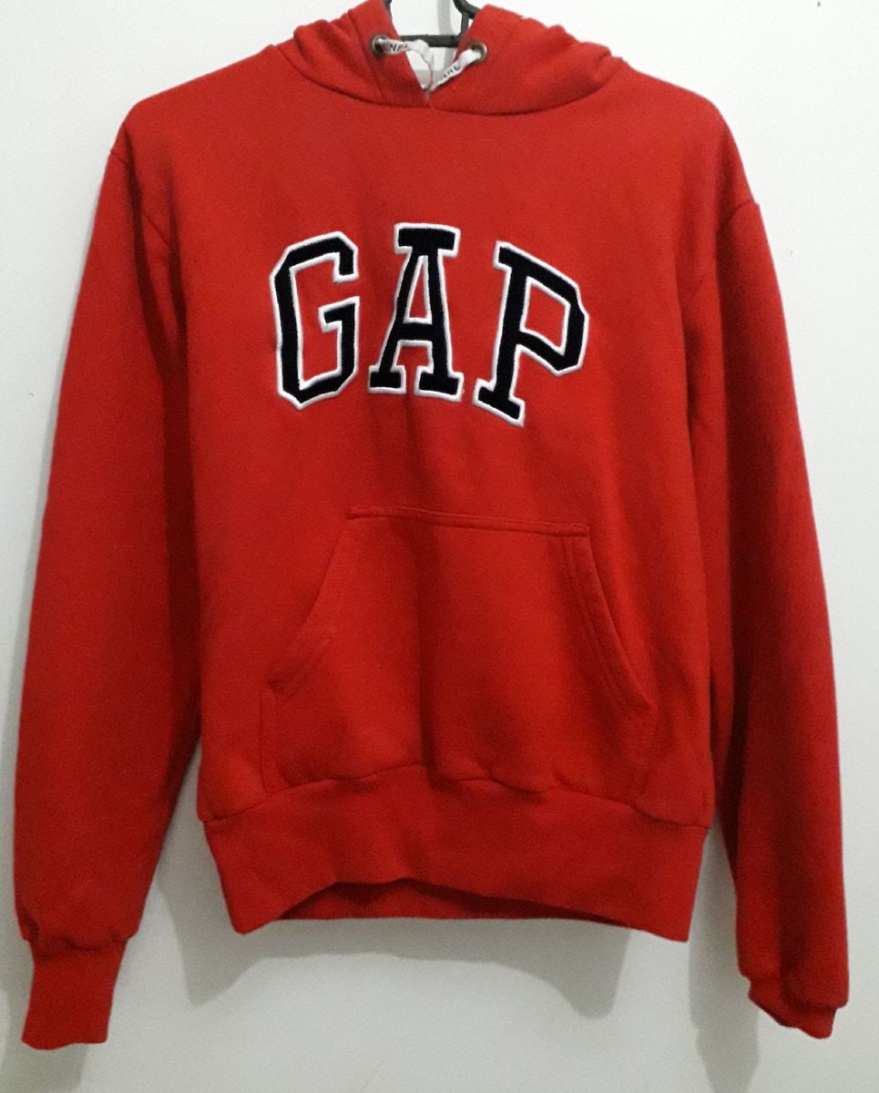 moletom gap vermelho feminino