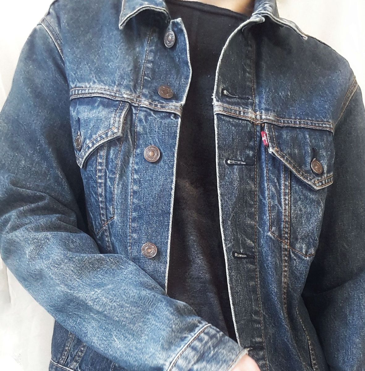 jaqueta jeans forrada levis