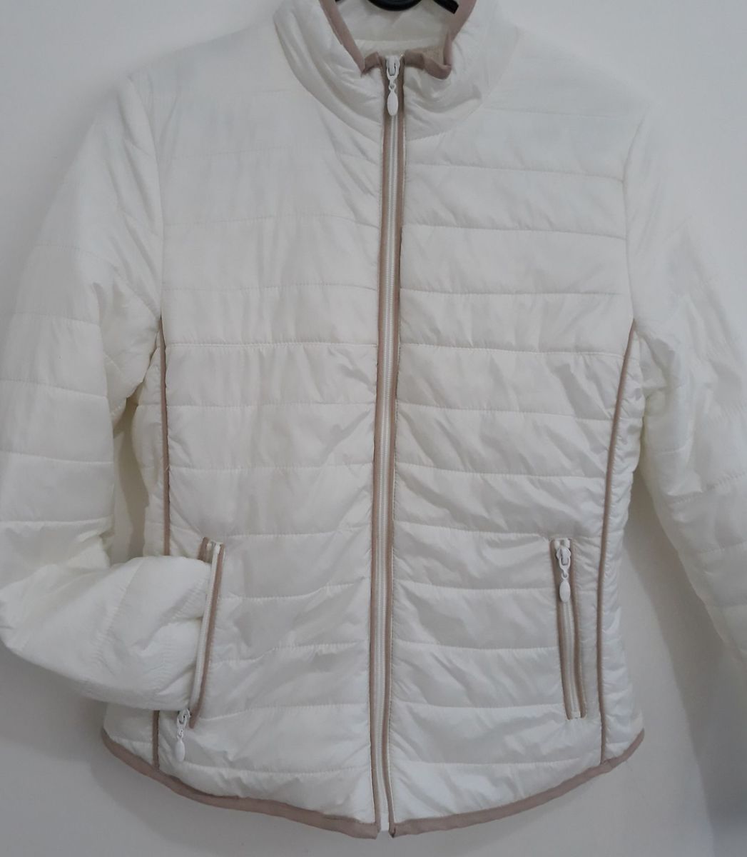jaqueta branca nylon