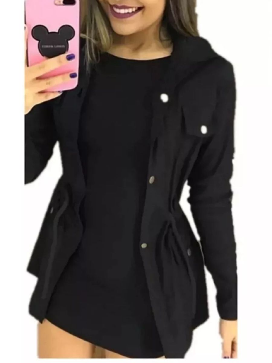 parka feminina preta