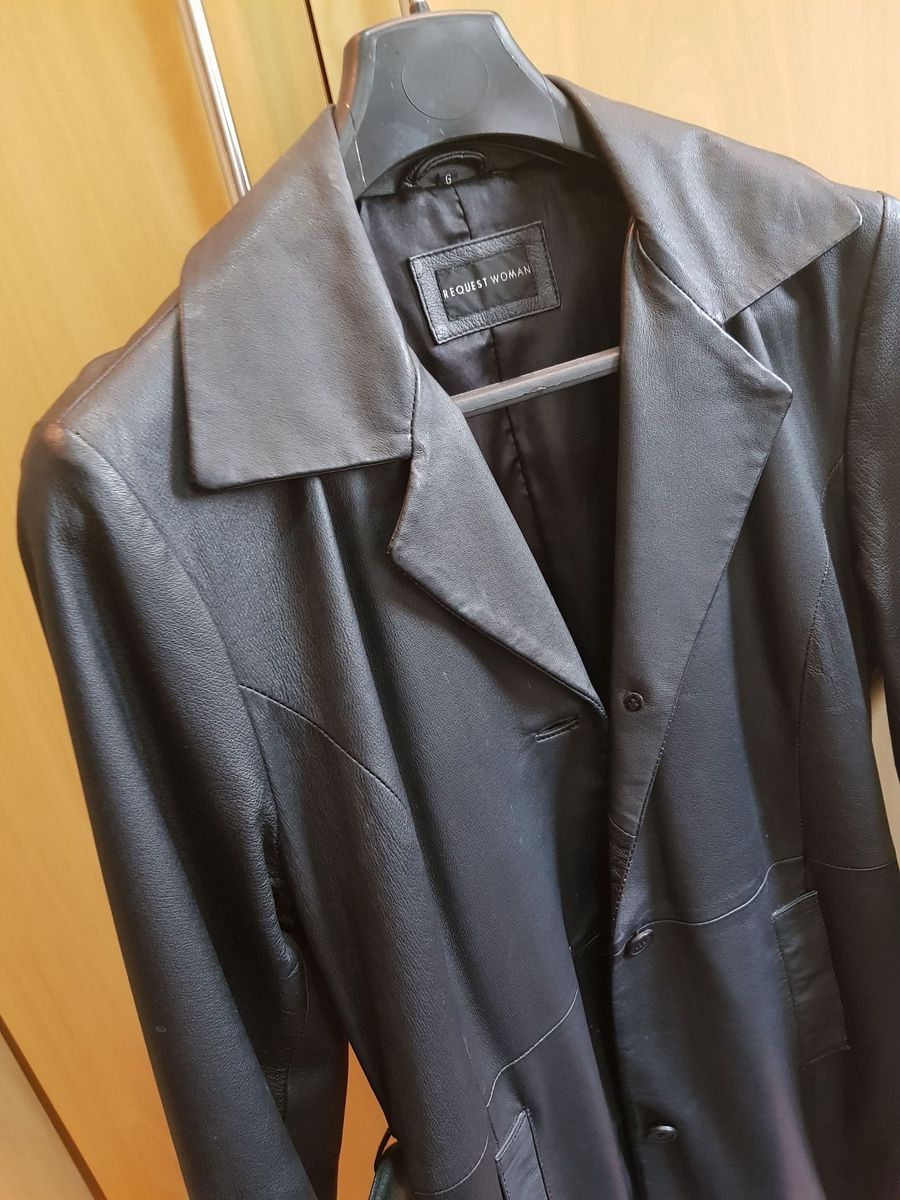 sobretudo couro legitimo