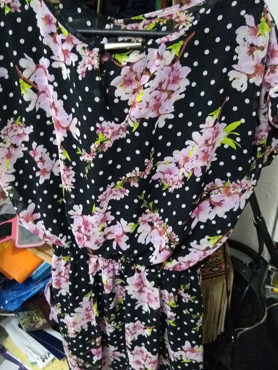 vestido floral esporte fino