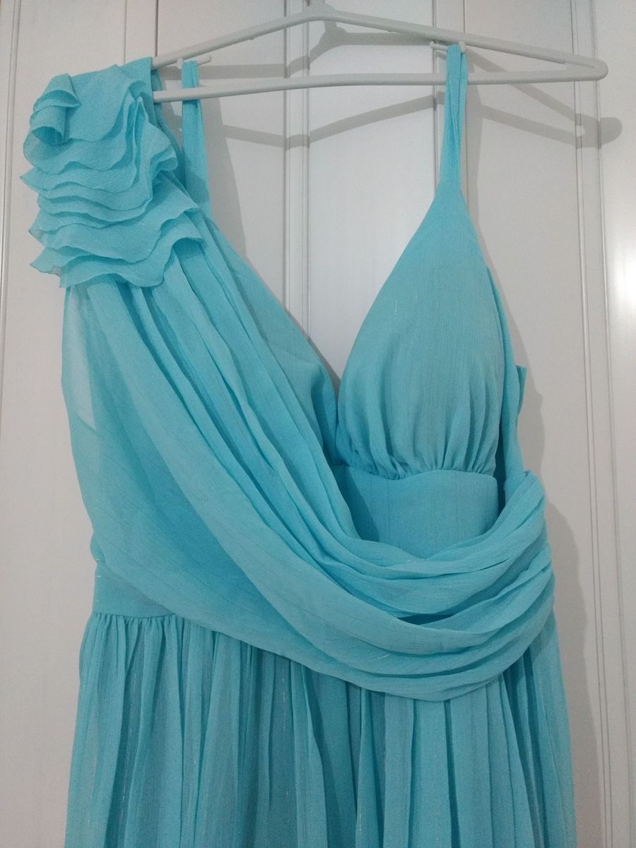 vestido azul tiffany plus size