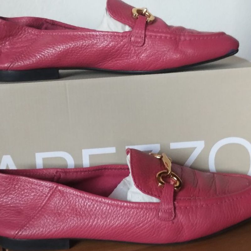 Mocassim Arezzo 37 Cereja Sapato Feminino Arezzo Usado 93201617 enjoei