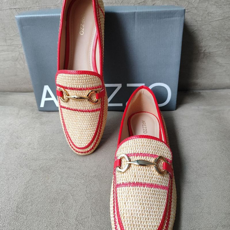 Mocassim clearance arezzo vermelho