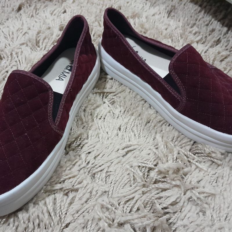 Mocassim Bordo Sapato Feminino Pink Mia Usado 74247927 enjoei