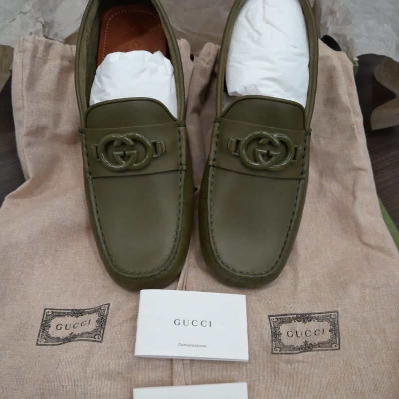Sapato Gucci Masculino Tam 41 Verde Novo Sapato Masculino Gucci