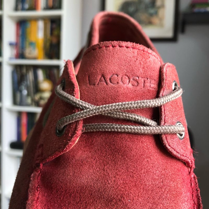 Mocassim hot sale lacoste vermelho