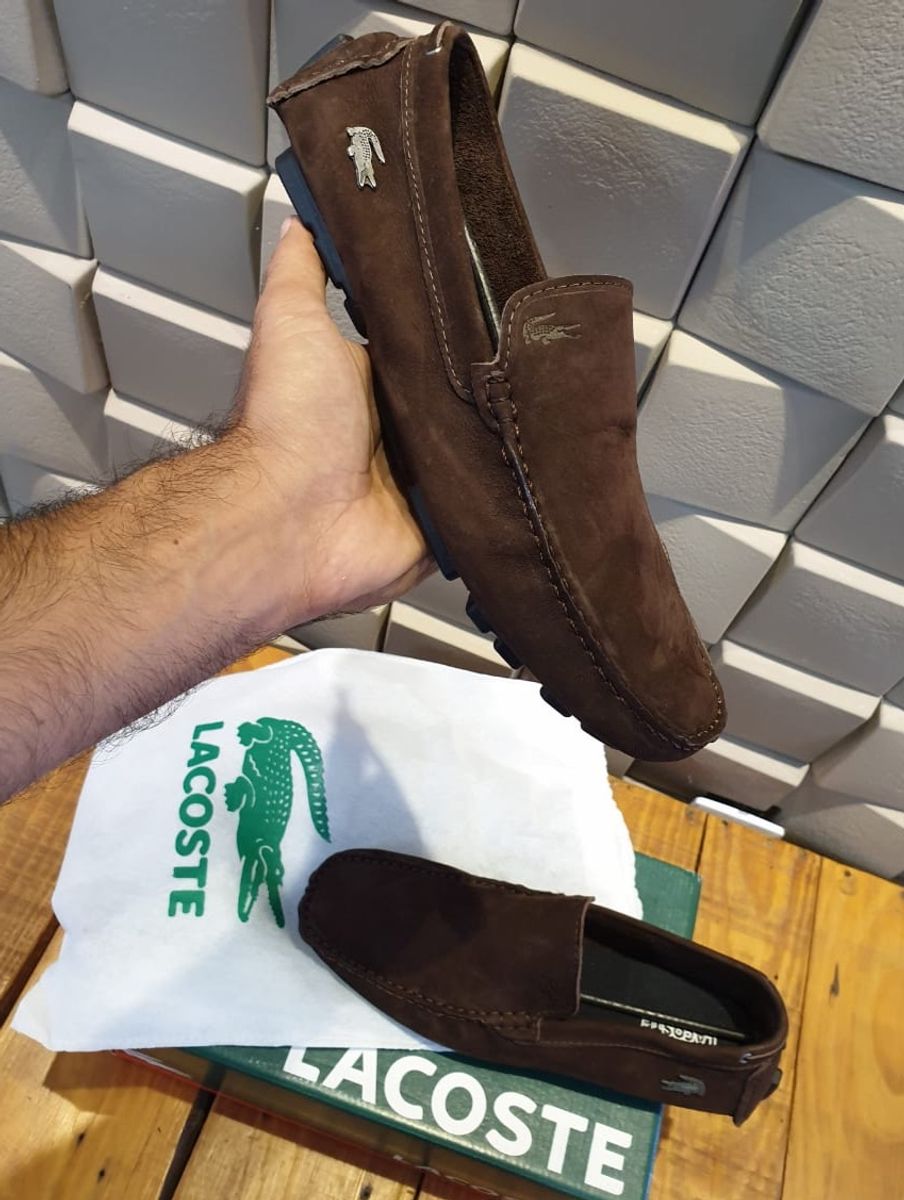 mocassim masculino couro lacoste