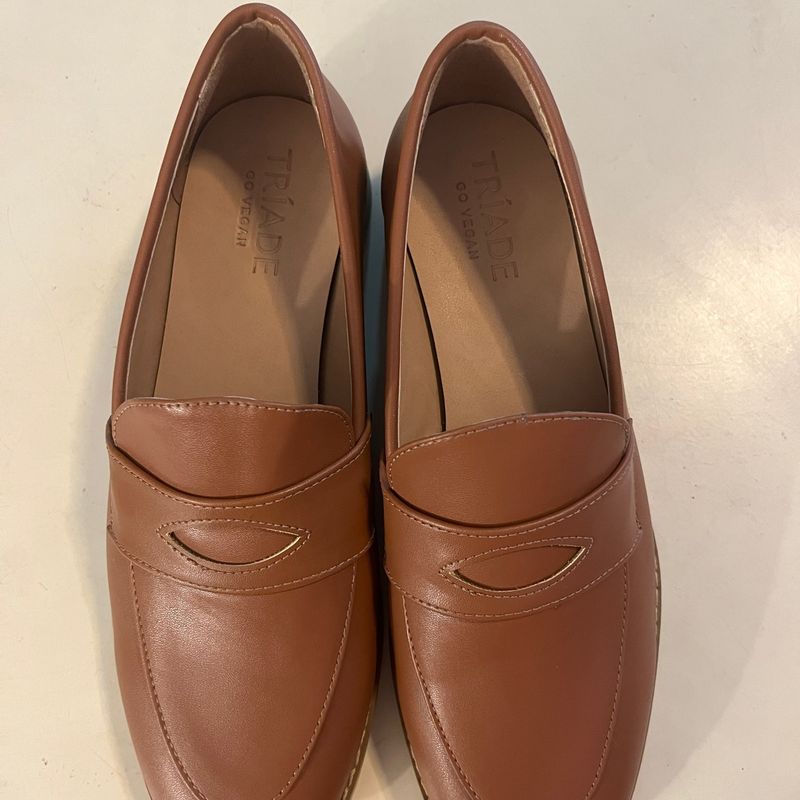 Mocassim Loafer Amber Marrom Vegano Tamanho 36 Triade Nunca