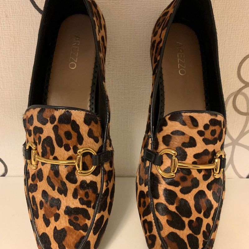 Mocassim Onça Arezzo Sapato Feminino Arezzo Usado 41125045 enjoei