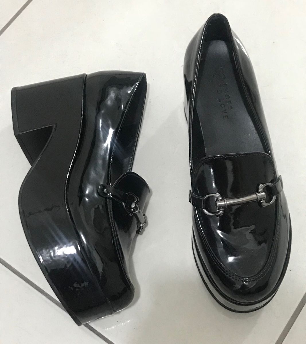 mocassim feminino plataforma
