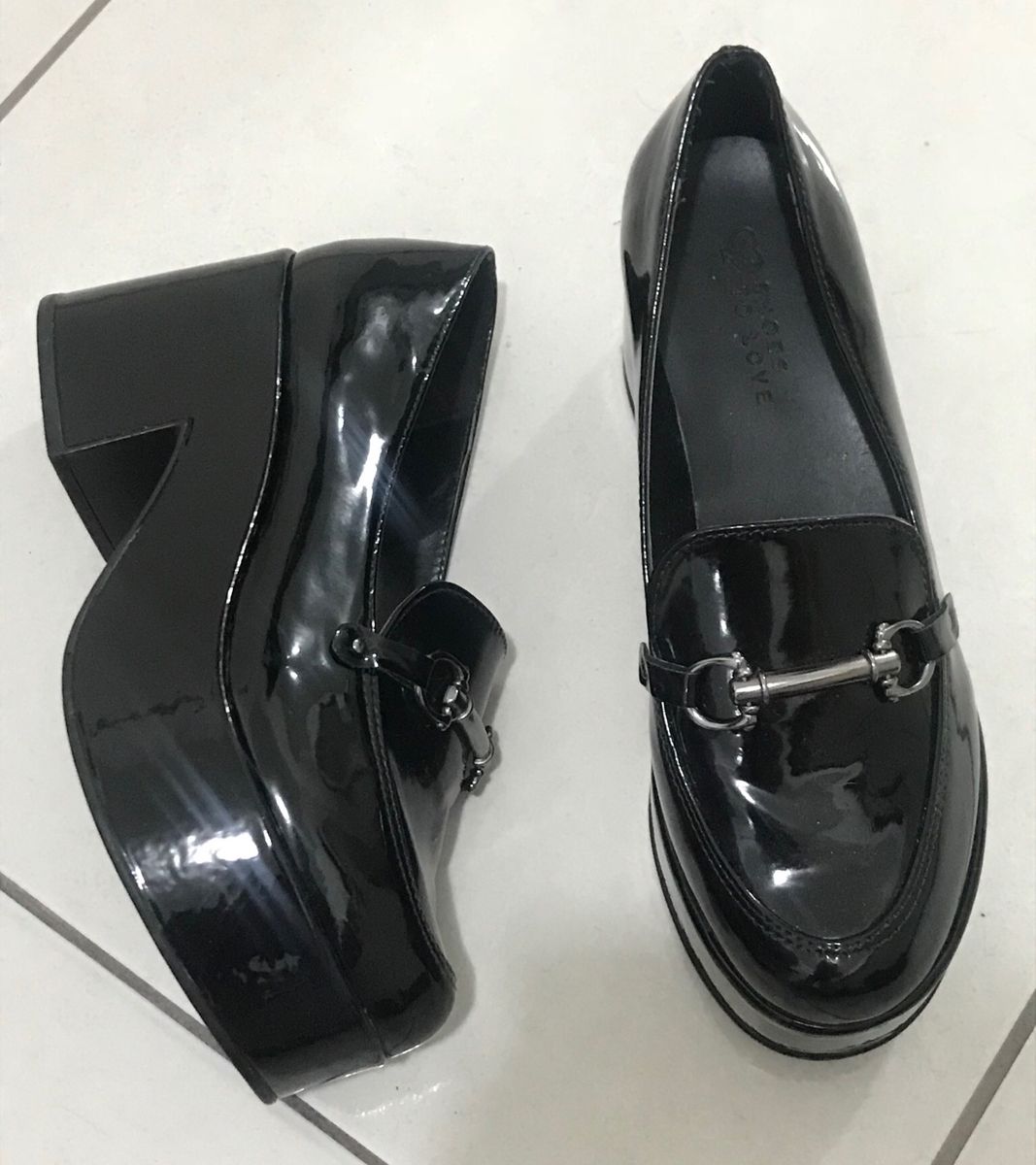 sapato plataforma feminino preto