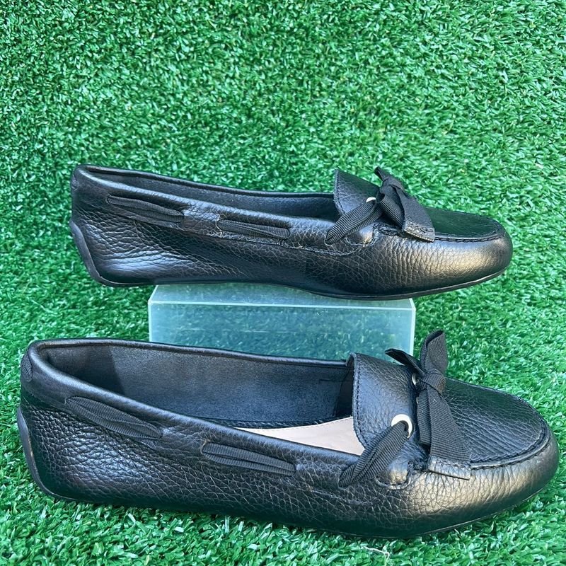 Mocassim Preto Couro Francesca 35 Arezzo Sapato Feminino Arezzo Nunca Usado 87387534 enjoei